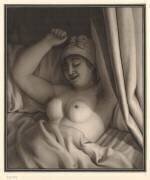 Etude de nu féminin dans un lit (Jean-Jacques Lequeu) - Muzeo.com