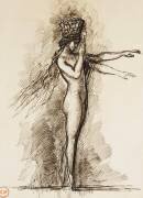 Etude pour Salomé dansant devant Hérode (Gustave Moreau) - Muzeo.com
