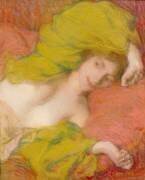 Farniente ou Etude de femme drapée les mains levées (Edmond Aman-Jean) - Muzeo.com