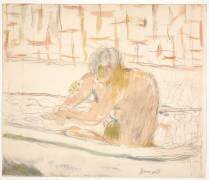Femme assise dans son bain (Pierre Bonnard) - Muzeo.com