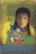 Femme avec des fleurs sauvages (Odilon Redon) - Muzeo.com