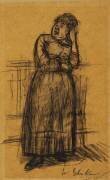 Femme avec une main dans les cheveux (William James Glackens) - Muzeo.com