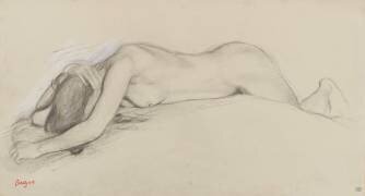 Femme nue couchée sur le ventre (Edgar Degas) - Muzeo.com