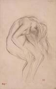 Femme nue, échevelée, penchée en avant à droite (Edgar Degas) - Muzeo.com