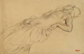 Femme nue, étendue sur le dos (Edgar Degas) - Muzeo.com