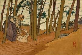 Femmes ramassant des aiguilles de pin (Henri Rivière) - Muzeo.com