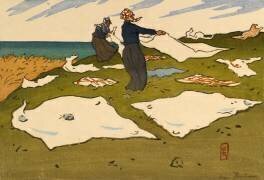 Femmes séchant du linge (Saint-Briac) (Henri Rivière) - Muzeo.com