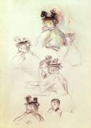 Feuille de travail avec sept chiffres (Auguste Renoir) - Muzeo.com