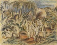 Figures dans un paysage tropical (Jules Pascin) - Muzeo.com