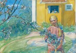 Girl with Apple Blossom (Carl Larsson) - Muzeo.com