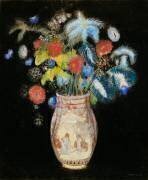Grand bouquet sur fond noir (Odilon Redon) - Muzeo.com