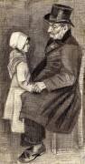Homme assis avec une petite fille (Vincent van Gogh) - Muzeo.com