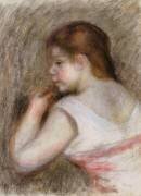 Jeune fille de profil à gauche dit aussi Tête de Jeune fille (Auguste Renoir) - Muzeo.com