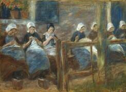 La couture des filles à Huizen (Max Liebermann) - Muzeo.com