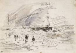 La jetée du Havre (Eugène Boudin) - Muzeo.com