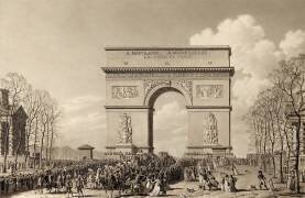Le Cortège Impérial quitte l'Arc de Triomphe (Louis-Pierre Baltard de la...) - Muzeo.com