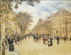 Le Pavillon de Hanovre et le Boulevard des Italiens (Jean-François Raffaelli) - Muzeo.com