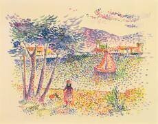 Les voiliers au bord de la mer (Henri-Edmond Cross) - Muzeo.com