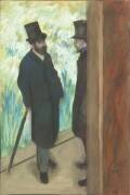 Ludovic Halévy et Albert Boulanger-Cavé dans les coulisses de l'Opéra (Edgar Degas) - Muzeo.com