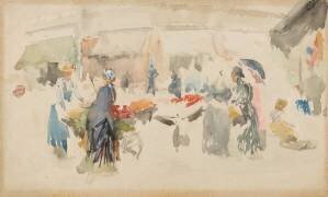 Marché aux fleurs : Dieppe (James Abbott McNeill Whistler) - Muzeo.com