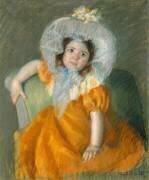 Margot en Robe Orange (Mary Cassatt) - Muzeo.com