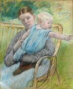 Mathilde tenant un Bébé (Mary Cassatt) - Muzeo.com