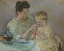Mère nourrissant son enfant (Mary Cassatt) - Muzeo.com