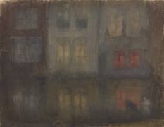 Nocturne : Black and Red–Back Canal, Holland (James Abbott McNeill Whistler) - Muzeo.com