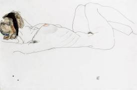 Nu Féminin allongé (Egon Schiele) - Muzeo.com