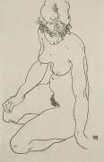 Nu féminin assis (Egon Schiele) - Muzeo.com