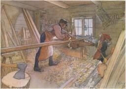 Oncle Johan dans l'atelier de la ferme (Carl Larsson) - Muzeo.com