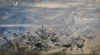 Paysage au clair de lune (Richard Doyle) - Muzeo.com