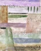 Paysage avec des peupliers (Paul Klee) - Muzeo.com