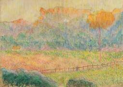 Paysage avec personnage et maisons (Emile Schuffenecker) - Muzeo.com