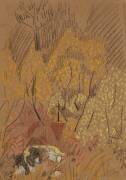 Paysage d'automne avec roche noire et blanche (Paul Serusier) - Muzeo.com