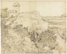 Paysage à l'abbaye de Montmajour à Arles (Vincent van Gogh) - Muzeo.com