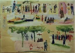 Personnages de Tegernsee I (August Macke) - Muzeo.com