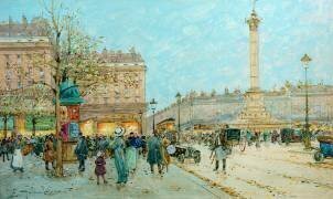 Place de la Bastille (Eugène Galien-Laloue) - Muzeo.com