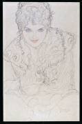 Portrait avec la main sur le menton (Gustav Klimt) - Muzeo.com