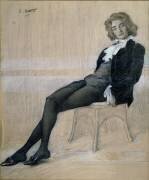 Portrait de la poetesse et ecrivaine Zinaida Gippius (Léon Bakst) - Muzeo.com