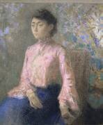 Portrait de Madame Jeanne Chaîne, Fille d'un ami d'Odilon Redon (Odilon Redon) - Muzeo.com