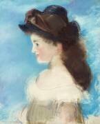 Portrait de mademoiselle Hecht, de profil (Edouard Manet) - Muzeo.com