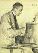 Portrait de Sergei Vasilievich Rachmaninov (Leonid Osipovic Pasternak) - Muzeo.com