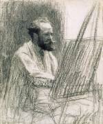 Portrait d'Edouard Manet à son chevalet (Léon Lhermitte) - Muzeo.com