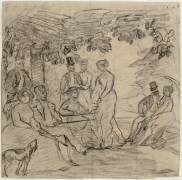 Réunion de famille sur la terrasse du château de Méric (Frédéric Bazille) - Muzeo.com