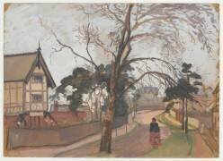 Route des environs de Londres avec chalet à gauche (Camille Pissarro) - Muzeo.com
