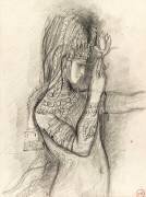 Etude pour Salomé dansant devant Hérode - Profil (Gustave Moreau) - Muzeo.com