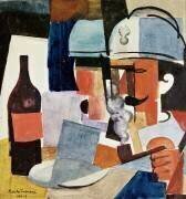 Soldat avec pipe et bouteille (Roger de La Fresnaye) - Muzeo.com