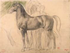 Suivantes de Sémiramis et cheval, étude pour Sémiramis (Edgar Degas) - Muzeo.com