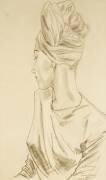 Tête d'une femme, 1949 (Tsuguharu Foujita) - Muzeo.com